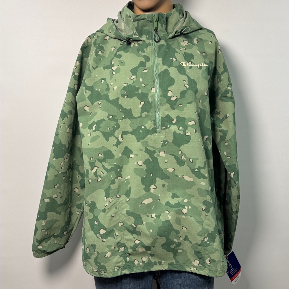 Champion Packable Anorak Camouflage Jacket Size Large